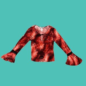 Y2K bell sleeve top